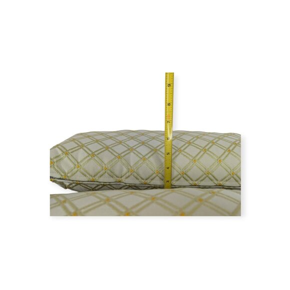 White & Yellow Pair of Long Rectangle Accent Pillows with Removeable Covers - Picture 11 of 13